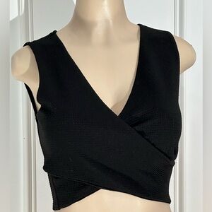 Elegant Black Wrap Top